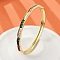 Brass Micro Pave Cubic Zirconia Hinged Bangles for Women, Cadmium Free & Lead Free, Rack Plating, Long-Lasting Plated, Real 18K Gold Plated, 1/8 inch(0.45cm), Inner Diameter: 2-1/8x2-3/8 inch(5.5x6cm)