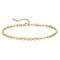 Summer Beach 201 Stainless Steel Disc Sequin Link Chain Anklets for Women, Golden, 9-7/8 inch(250mm)