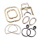(Defective Closeout Sale: Scratch) Alloy & Iron Metal Bag Handles, for Purse Making, Mixed Shapes, Mixed Color, 6.4~18.5x8.7~20.5x0.55~2.4cm