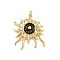Brass Enamel Pendants, with Jump Rings, Rack Plating, Real 18K Gold Plated, Lead Free & Cadmium Free, Long-Lasting Plated, Dark Orange, 27.5x23.5x3.5mm, Hole: 3.4mm