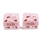 Resin Cabochons, Milk with Bear, Pearl Pink, 20~20.5x21~22x14~14.5mm
