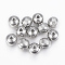 Tarnish Resistant 304 Stainless Steel Beads, Round with Twill, Stainless Steel Color, 8x7mm, Hole: 2mm