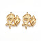 304 Stainless Steel Pendants, Ion Plating(IP), Starfish & Shell & Conch Charms, Real 18K Gold Plated, 23x18.5x4mm, Hole: 1.6mm