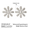 Stainless Steel Flower Stud Earrings, Silver, 28mm