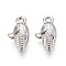 304 304 Stainless Steel Corn Charms, Non-Tarnish, Stainless Steel Color, 15x8.5x4.5mm, Hole: 1.6mm