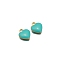 Stainless Steel Charms, with Enamel, Golden, Heart Charm, Turquoise, 8x9mm, Hole: 1.2mm