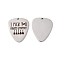 Non-Tarnish 201 Stainless Steel Pendants, Guitar Pick Charm, Laser Cut, with Word I'd Pick You Always & Forever, Stainless Steel Color, 35x28x1.5mm, Hole: 2.2mm