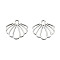 Alloy Pendants, Cadmium Free & Nickel Free & Lead Free, Flower, Platinum, 21x20x1mm, Hole: 1.8mm