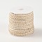 Rivet Faux Suede Cord, Faux Suede Lace, with Aluminum, WhiteSmoke, 3x2mm, about 20yards/roll