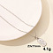 304 Stainless Steel Rectangle Pendant Necklaces, PVD Vacuum Plating, Stainless Steel Color, 15.75 inch(40cm)