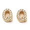 Rack Plating Brass Micro Pave Clear Cubic Zirconia Beads, Long-Lasting Plated, Cadmium Free & Lead Free, Real 18K Gold Plated, Letter Q, 8~9x4~9x3mm, Hole: 0.8mm
