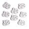 304 Stainless Steel Cabochons, Filling Material for Epoxy Resin Craft Art, Laser Cut, Thumbs Up Gesture, Gesture Good, Stainless Steel Color, 7.5x9.5x1mm