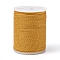Round Waxed Polyester Cord, Taiwan Waxed Cord, Twisted Cord, Goldenrod, 1mm, about 12.02 yards(11m)/roll