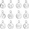UNICRAFTALE 24pcs Stainless Steel Zodiac Sign Pendants Hollow 12 Constellations Charm 2.5mm Hole Flat Round with Constellation Pendant for DIY Necklace Making Stainless Steel Color
