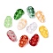 Gradient Color Baking Paint Glass Pendants, Leaf Charm, Mixed Color, 18.5x11x4.5mm, Hole: 1.2~1.4mm, about 476pcs/500g