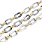 Rack Plating Acrylic & CCB Plastic Chain, Long-Lasting Plated, WhiteSmoke, 20x10.6x3mm, 5m/roll