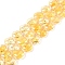 Natural Citrine Beads Strands, with Seed Beads, Faceted Hexagonal Cut, Flat Round, 10~11x5~6mm, Hole: 1mm, about 30~31pcs/strand, 14.57~14.96 inch(37~38cm)