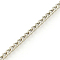 Unwelded Iron Curb Chains, with Spool, Platinum, 2.5x1.6x0.45mm, about 328.08 Feet(100m)/roll