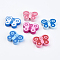 Natural Wood Printed Beads, Dyed, Butterfly, Mixed Color, 21x28x6mm, Hole: 2mm, about 350pcs/500g