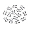 Alloy Enamel Pendants, Platinum, Panda, White, 27.5x21x2mm