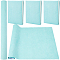 Faux Suede Book Covers, Notebook Wraps, Rectangle, Medium Aquamarine, 300x1300mm