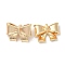 Brass Charms, Nickel Free, Bowknot Charm, Real 18K Gold Plated, 8.5x11.5x10mm, Hole: 1.8mm