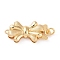 Brass Box Clasps, Textured, Bowknot, Golden, 20x9.5x4mm, Hole: 0.9mm