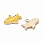 Alloy Enamel Pendants, Airplane, Light Gold, Gold, 15x20.5x2mm, Hole: 1.8mm