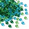 3 Colors Transparent Glass Beads, Faceted Rondelle, for Sea Themed Jewelry Making, Mixed Color,  8x6mm, Hole: 1mm, about 63~65pcs/strand, 39~40cm, 1 strand/color