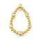 Rack Plating Brass Clear Cubic Zirconia Linking Rings, Real 18K Gold Plated, Lead Free & Cadmium Free, Long-Lasting Plated, Teardrop, 23x15.5x2mm