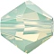 Preciosa® Crystal Beads, Czech Crystal, Bicone(451 69 302 Rondelle), 51000 Chrysolite Opal, 4mm, Hole: 0.8mm