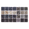 280g 28 Styles Glass Seed Beads, Round, Mixed Style, Mixed Color, 2~12x2~4mm, Hole: 0.5~1.5mm, about 10g/style