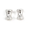 Rack Plating Brass Beads, Long-Lasting Plated, Column, Silver, 7x5mm, Hole: 2mm