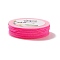 Braided Nylon Threads, Dyed, Knotting Cord, for Chinese Knotting, Crafts and Jewelry Making, Deep Pink, 1mm, about 21.87 Yards(20m)/Roll