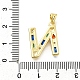 Латунные микропаве прозрачные подвески с фианитом KK-G521-01G-N-01-3