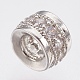 Латунные микро проложить кубического циркония бусы ZIRC-F083-102P-RS-2