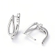 Латунные серьги-кольца с застежкой сзади KK-L180-113P-2