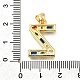 Латунные микропаве прозрачные подвески с фианитом KK-G521-01G-Z-01-3