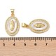 Латунные микро проложить кубического циркония подвески KK-D057-04G-3
