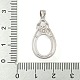 Сеттинги Серебряный кулон кабошон 925 стерлингов STER-B005-28P-3