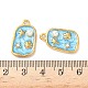 Подвески в форме ракушки из нержавеющей стали 304 с эмалью STAS-I346-05G-01-3