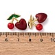 Серьги-гвоздики из вишневой латуни и АБС-пластика с жемчугом EJEW-U062-04A-G-5