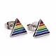 Серьги-гвоздики из нержавеющей стали Pride Style 201 EJEW-F276-03P-1