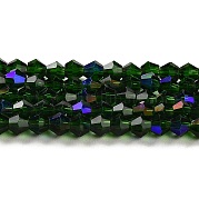 Прозрачные стеклянные бусины гальваническим пряди GLAA-F029-3mm-D25