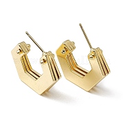 Латунные серьги-гвоздики с шестигранной головкой KK-K271-19G