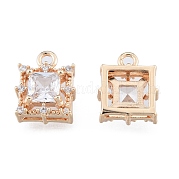 Латунные микропаве прозрачные кубические циркониевые подвески KK-N216-568LG