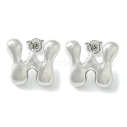 Серьги из латуни с покрытием стойки EJEW-S222-01P-W