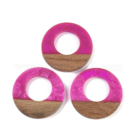 Подвески из смолы и дерева WOOD-F015-14F-1