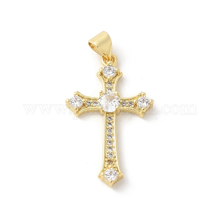 Латунные микро проложить кубического циркония подвески KK-P294-07G-04-1