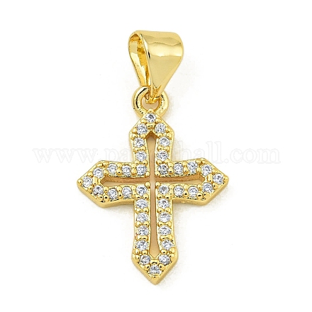 Подвески из кубического циркония с покрытием из латуни KK-U029-02G-05-1